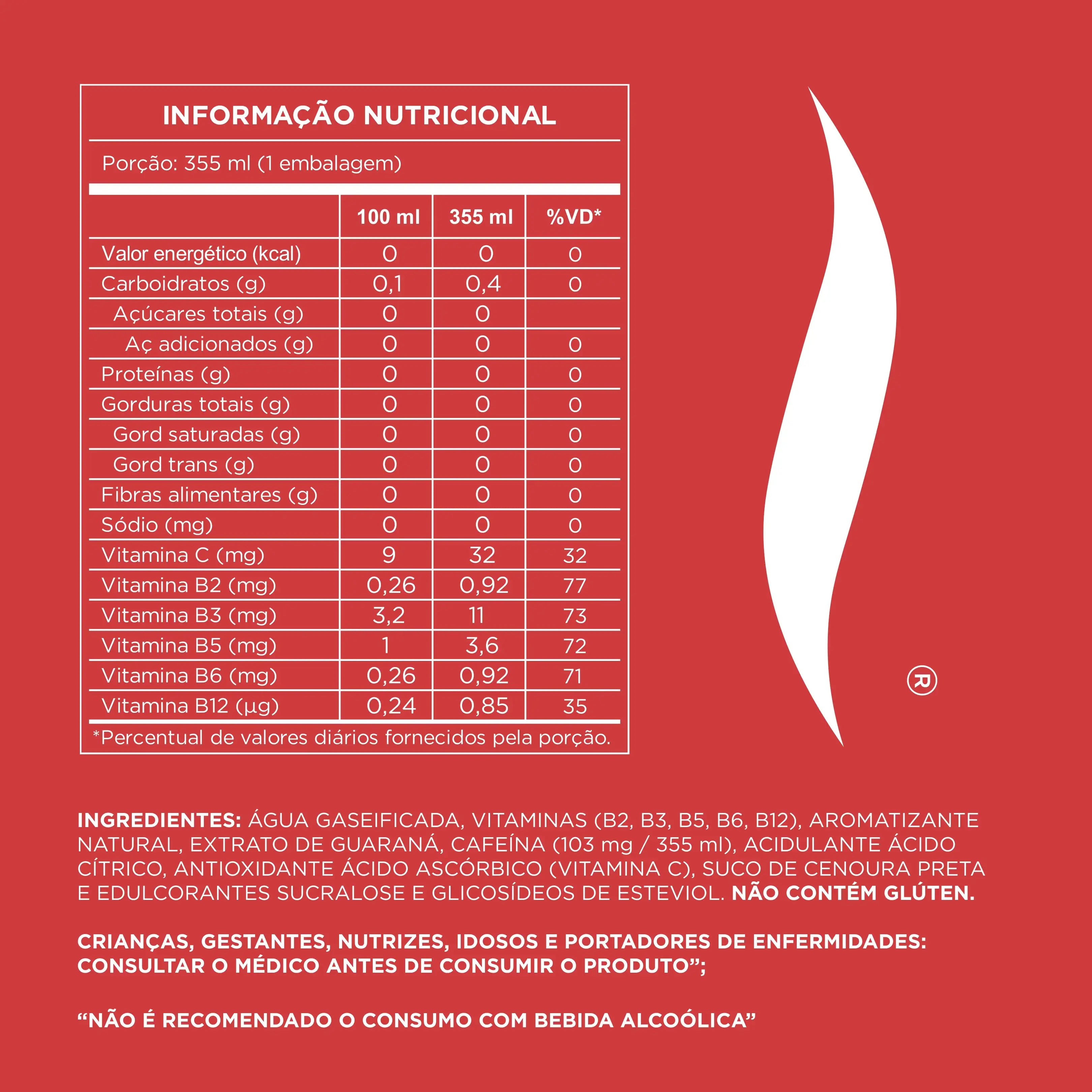 Aura | Energético Natural - Frutas Vermelhas 355ml (6 Latas)