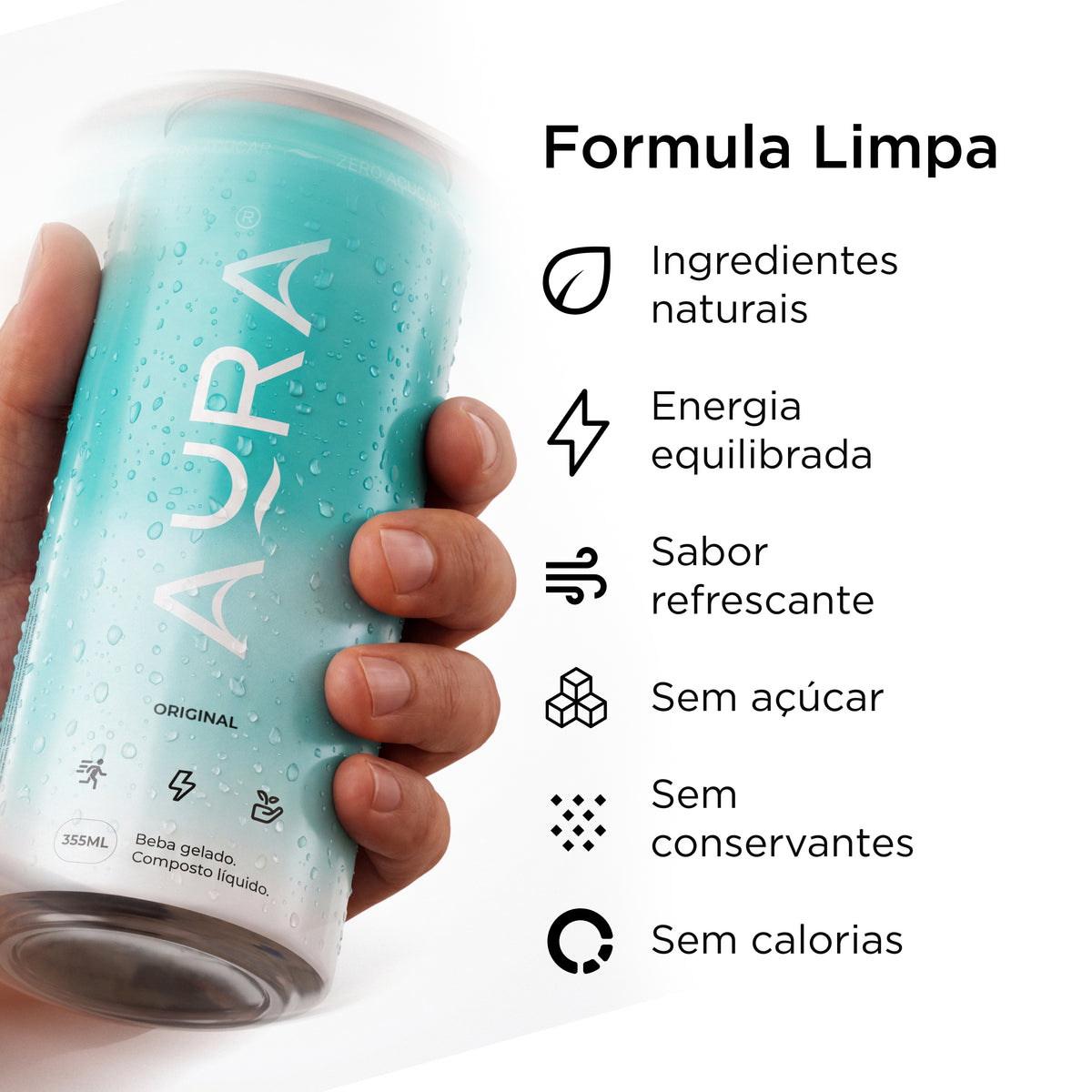 Aura | Energético Natural - Original 355ml (6 Latas)