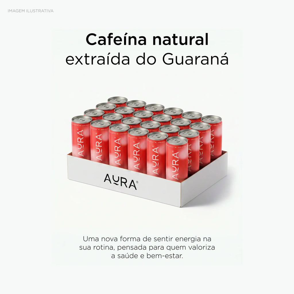 Aura | Energético Natural - Frutas Vermelhas 355ml (6 Latas)