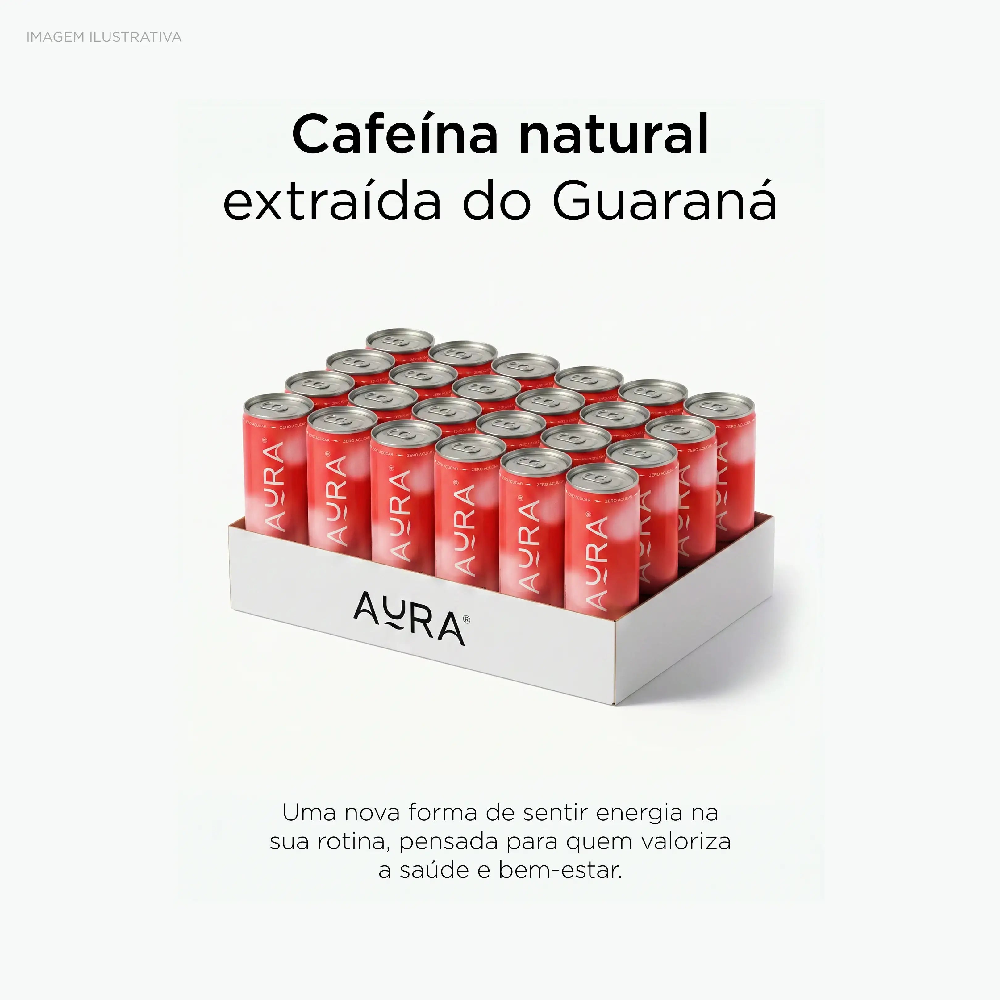 Aura | Energético Natural - Frutas Vermelhas 355ml (6 Latas)